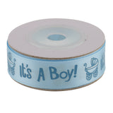 Maxbell 10 Yards/roll Baby Shower Satin Grosgrain Ribbon DIY Gift Wrapping Belt Boy