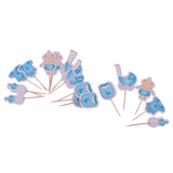 Maxbell 20 Pieces Baby Boy Cupcake Picks Cake Toppers Party Favors Decoration