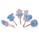 Maxbell 20 Pieces Baby Boy Cupcake Picks Cake Toppers Party Favors Decoration