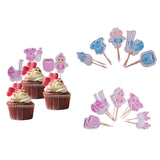 Maxbell 20 Pieces Baby Boy Cupcake Picks Cake Toppers Party Favors Decoration