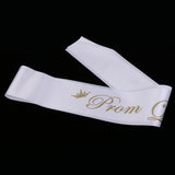 Maxbell White Prom Sash Wedding Graduation Leavers Do Ball Birthday Party Prom queen