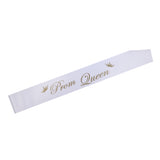 Maxbell White Prom Sash Wedding Graduation Leavers Do Ball Birthday Party Prom queen