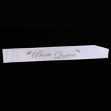 Maxbell White Prom Sash Wedding Graduation Leavers Do Ball Birthday Party Prom queen