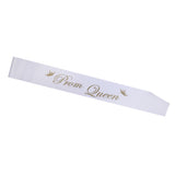 Maxbell White Prom Sash Wedding Graduation Leavers Do Ball Birthday Party Prom queen