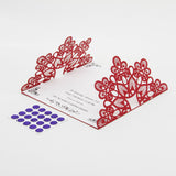 Maxbell Laser Cut Wedding Invitation Cards Hollow Flora Lace Card Envelope Red