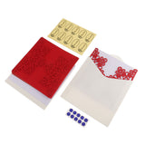Maxbell Laser Cut Wedding Invitation Cards Hollow Flora Lace Card Envelope Red