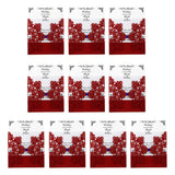 Maxbell Laser Cut Wedding Invitation Cards Hollow Flora Lace Card Envelope Red