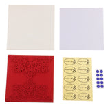 Maxbell Laser Cut Wedding Invitation Cards Hollow Flora Lace Card Envelope Red