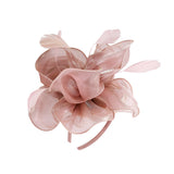 Maxbell Lady Flower Fascinator Hat 1920s Gatsby Bridal Headband Cocktail Party Pink