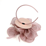 Maxbell Lady Flower Fascinator Hat 1920s Gatsby Bridal Headband Cocktail Party Pink