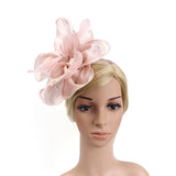 Maxbell Lady Flower Fascinator Hat 1920s Gatsby Bridal Headband Cocktail Party Pink