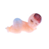 Maxbell 50 Pieces Mini Sleeping Baby Figure Baby Shower Favor Party Table Decor Blue