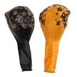 Maxbell 20/set Gold Black Latex Balloon for Birthday Anniversary Party Number Age 40