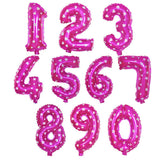Maxbell All Numbers Heart Foil Balloons Birthday Anniversary Party Decor Number 3