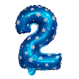 Maxbell All Numbers Star Foil Balloons Birthday Anniversary Party Decor Number 2