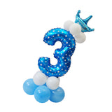 Maxbell All Numbers Crown Balloons Column Set Happy Birthday Party Decor Number 3