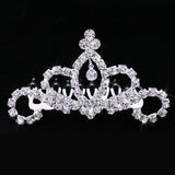 Maxbell Princess Crown Tiara Crystal Hair Comb Wedding Bride Girls Hair Accessory #1