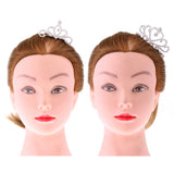 Maxbell Princess Crown Tiara Crystal Hair Comb Wedding Bride Girls Hair Accessory #1