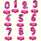 Maxbell All Numbers Crown Balloons Column Set Happy Birthday Arch Garland Number 1
