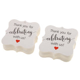 Maxbell 100 Pieces Thank you for Celebrating with us Gift Tags Hanging Labels White