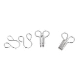 Maxbell Set of 50 Hook Eyes Underwear Clasp Fasteners Sewing On Buckle  Silver