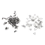 Maxbell Set of 50 Hook Eyes Underwear Clasp Fasteners Sewing On Buckle  Silver