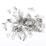 Maxbell Set of 50 Hook Eyes Underwear Clasp Fasteners Sewing On Buckle  Silver