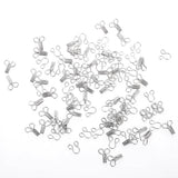 Maxbell Set of 50 Hook Eyes Underwear Clasp Fasteners Sewing On Buckle  Silver