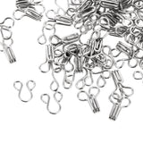 Maxbell Set of 50 Hook Eyes Underwear Clasp Fasteners Sewing On Buckle  Silver