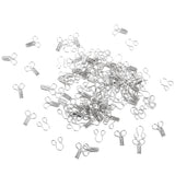Maxbell Set of 50 Hook Eyes Underwear Clasp Fasteners Sewing On Buckle  Silver