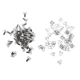 Maxbell Set of 50 Hook Eyes Underwear Clasp Fasteners Sewing On Buckle  Silver
