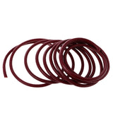 Maxbell 2 Meter 4mm Real Round Leather Cord Jewelry Beading Making String Red Coffee