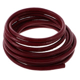 Maxbell 2 Meter 4mm Real Round Leather Cord Jewelry Beading Making String Red Coffee