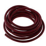 Maxbell 2 Meter 4mm Real Round Leather Cord Jewelry Beading Making String Red Coffee