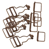 Maxbell Set of 6 Dungaree Fasteners Clip/Brace Buckles for Suspenders 3.8cm Bronze