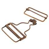 Maxbell Set of 6 Dungaree Fasteners Clip/Brace Buckles for Suspenders 3.8cm Bronze