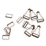 Maxbell Set of 6 Dungaree Fasteners Clip/Brace Buckles for Suspenders 3.8cm Bronze