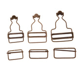 Maxbell Set of 6 Dungaree Fasteners Clip/Brace Buckles for Suspenders 3.8cm Bronze