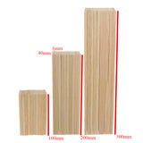 Maxbell 10 Pieces 10cm Natural Pine Wood Rectangle Board Panel for Arts Craft