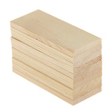 Maxbell 10 Pieces 10cm Natural Pine Wood Rectangle Board Panel for Arts Craft