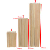 Maxbell 10 Pieces 10cm Natural Pine Wood Rectangle Board Panel for Arts Craft