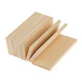 Maxbell 10 Pieces 10cm Natural Pine Wood Rectangle Board Panel for Arts Craft