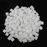 Maxbell 250 Pieces Vitreous Glass Mosaic Tiles for Arts DIY Crafts White