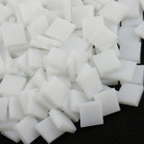 Maxbell 250 Pieces Vitreous Glass Mosaic Tiles for Arts DIY Crafts White