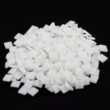 Maxbell 250 Pieces Vitreous Glass Mosaic Tiles for Arts DIY Crafts White