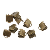 Maxbell 100 Pieces Clasps Clamps Fasteners End for Jewelry Making 6mm Bronze