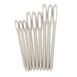 Maxbell 9pcs Large-eye Blunt Stitching Needles Hand Sewing Knitting Needles  Sliver