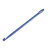 Maxbell Afghan Crochet Hook Knitting Needle Hand Knit Tool With Hole 6 mm Blue