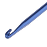 Maxbell Afghan Crochet Hook Knitting Needle Hand Knit Tool With Hole 6 mm Blue
