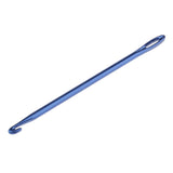 Maxbell Afghan Crochet Hook Knitting Needle Hand Knit Tool With Hole 6 mm Blue